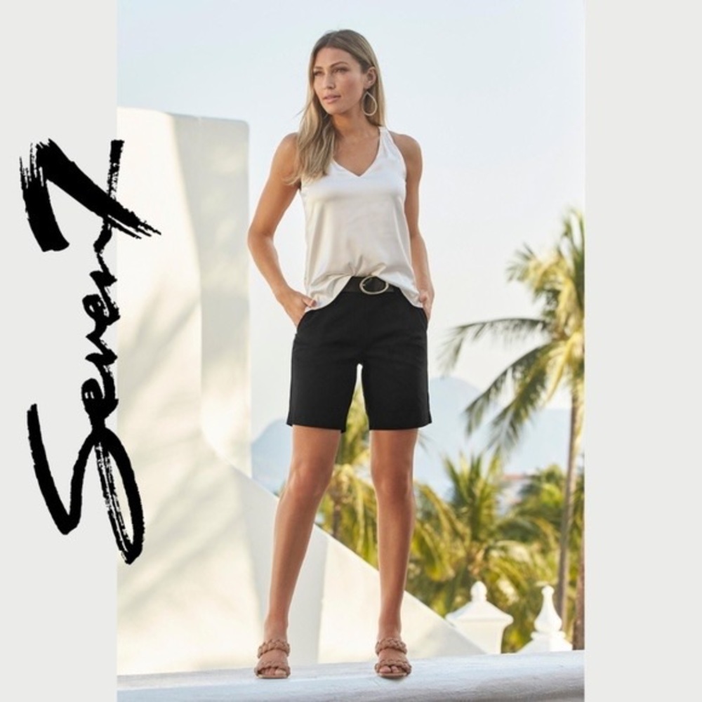 NWT Seven7 The Weekend Mid-Rise Short Folded Roll Cuff Soft Comfort Stretch - Picture 1 of 4